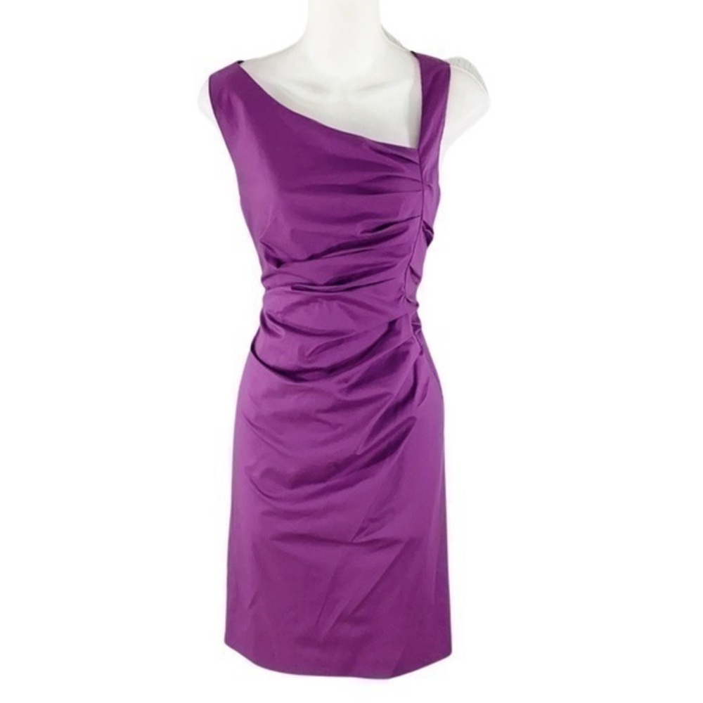 Suzi Chin for Maggy Boutique purple pleat dress